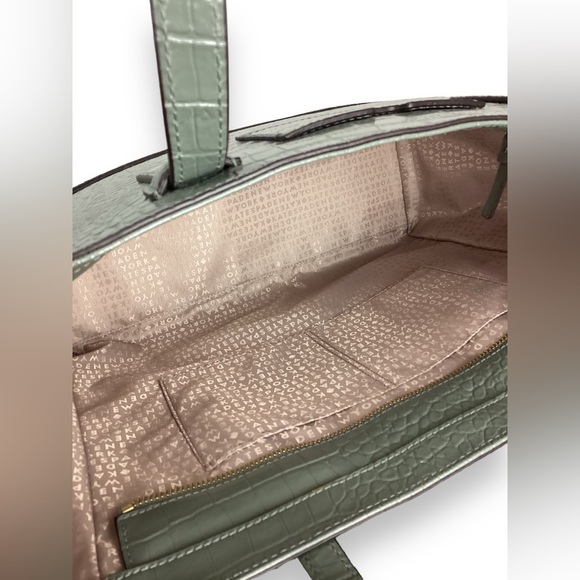 Kate Spade Bedford Riverside St Exotic Mint Vinyl croc Embossed Bag - Picture 7 of 8